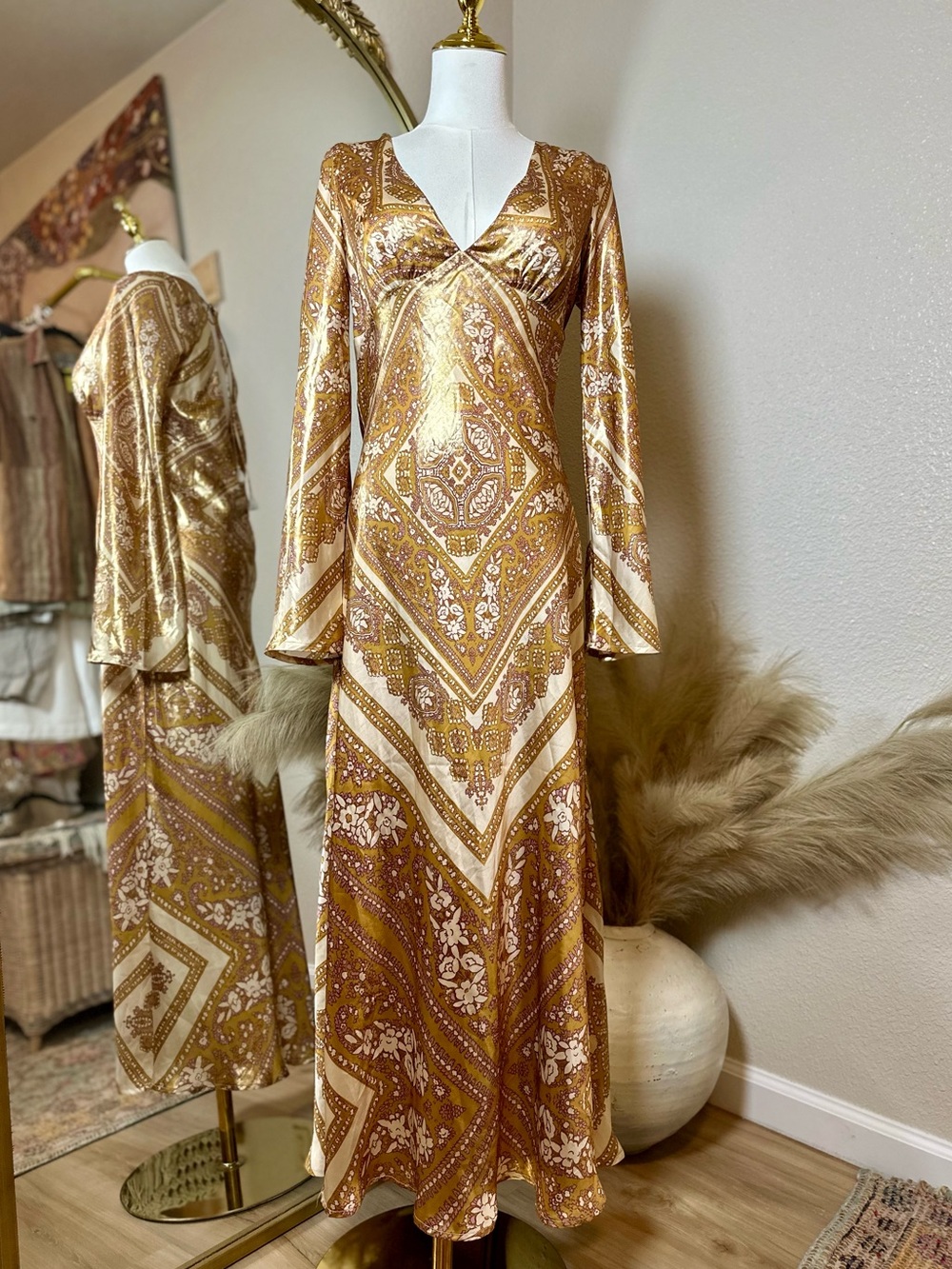 Free People Light Scarf Midi Dress - Picture 2 of 4